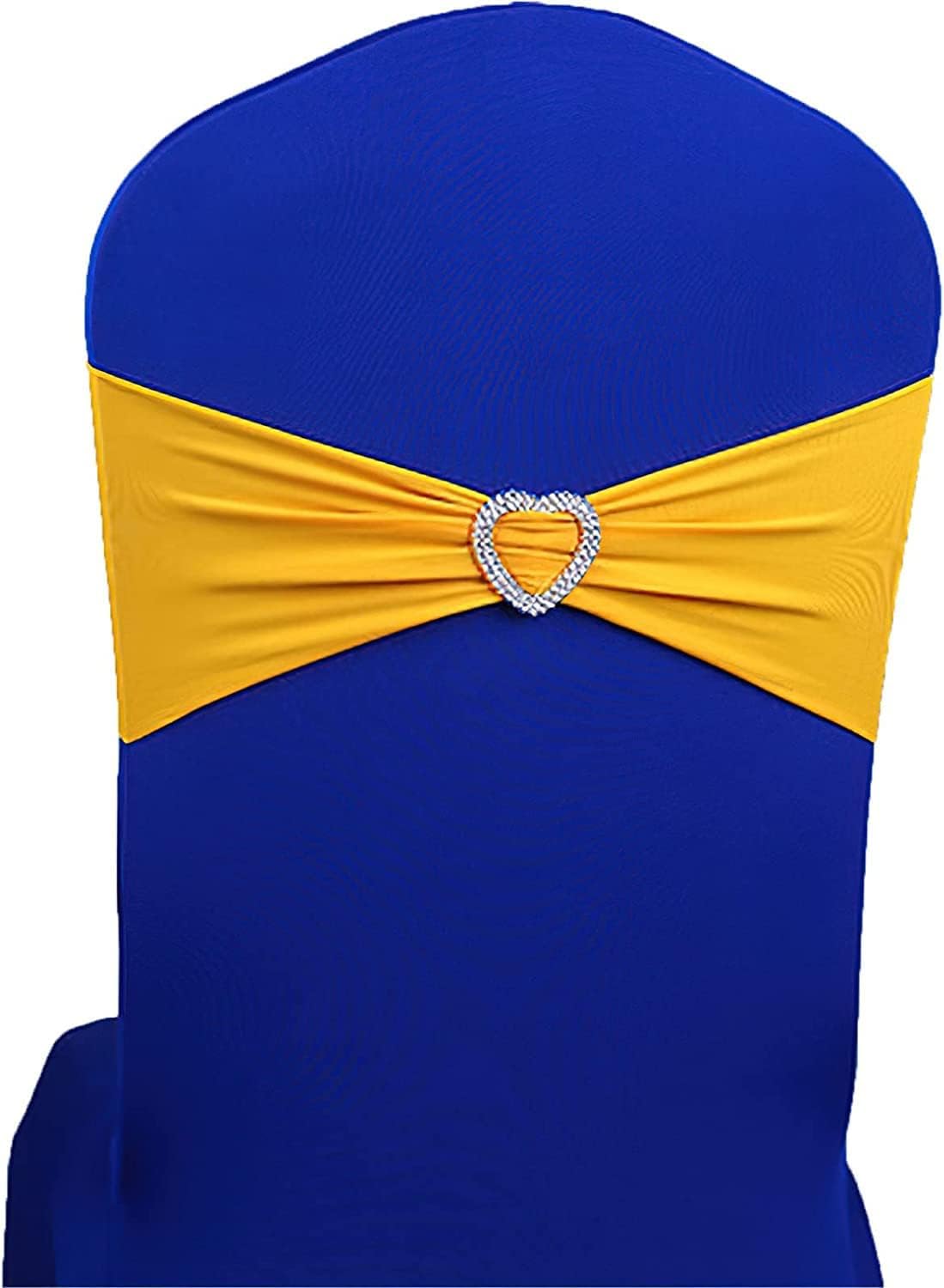 RZQVHBKXWGT chair sashes,Elastic Chair Bands Ties with Buckle Slider Covers Slipcovers,Red,10PCS (Color : Geel, Size 50PCS) Roze, 100PCS (Color Blu, 50PC(Geel,10PCS)