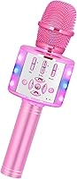 Vista 17 de Amazmic Juguetes para Niñas, Micrófono de Karaoke para Niños Micrófono para Niños Pequeños con Luces, para Niñas, Fiesta de Cumpleaños de Año Nuevo