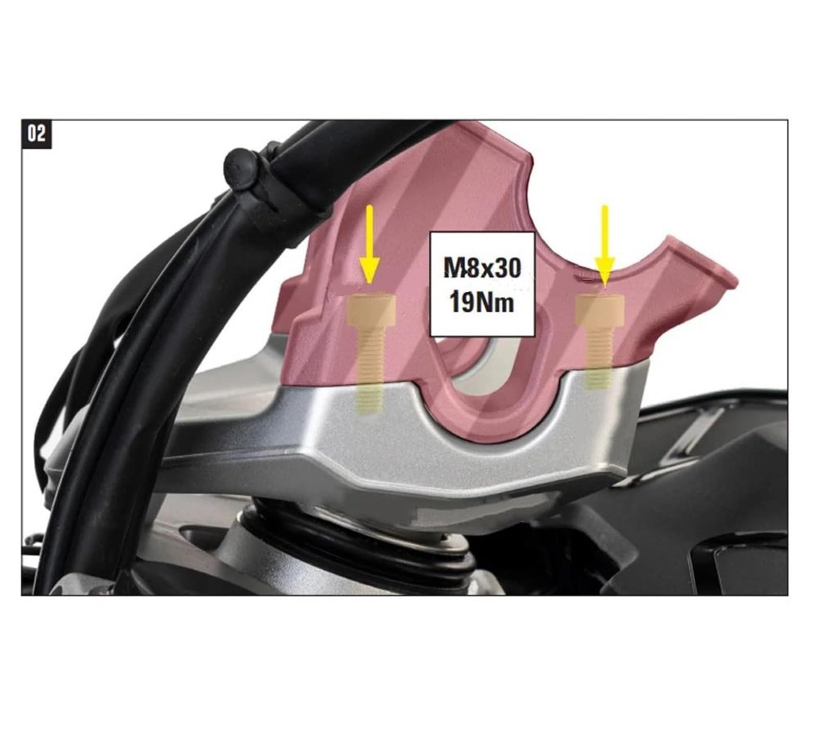 rehausseur Guidon Rehausseur De Guidon De Moto pour B&MW R 1300 GS R1300GS 2024- Support De Serrage De Rehaussement De Guidon Guidon Riser(Argent)