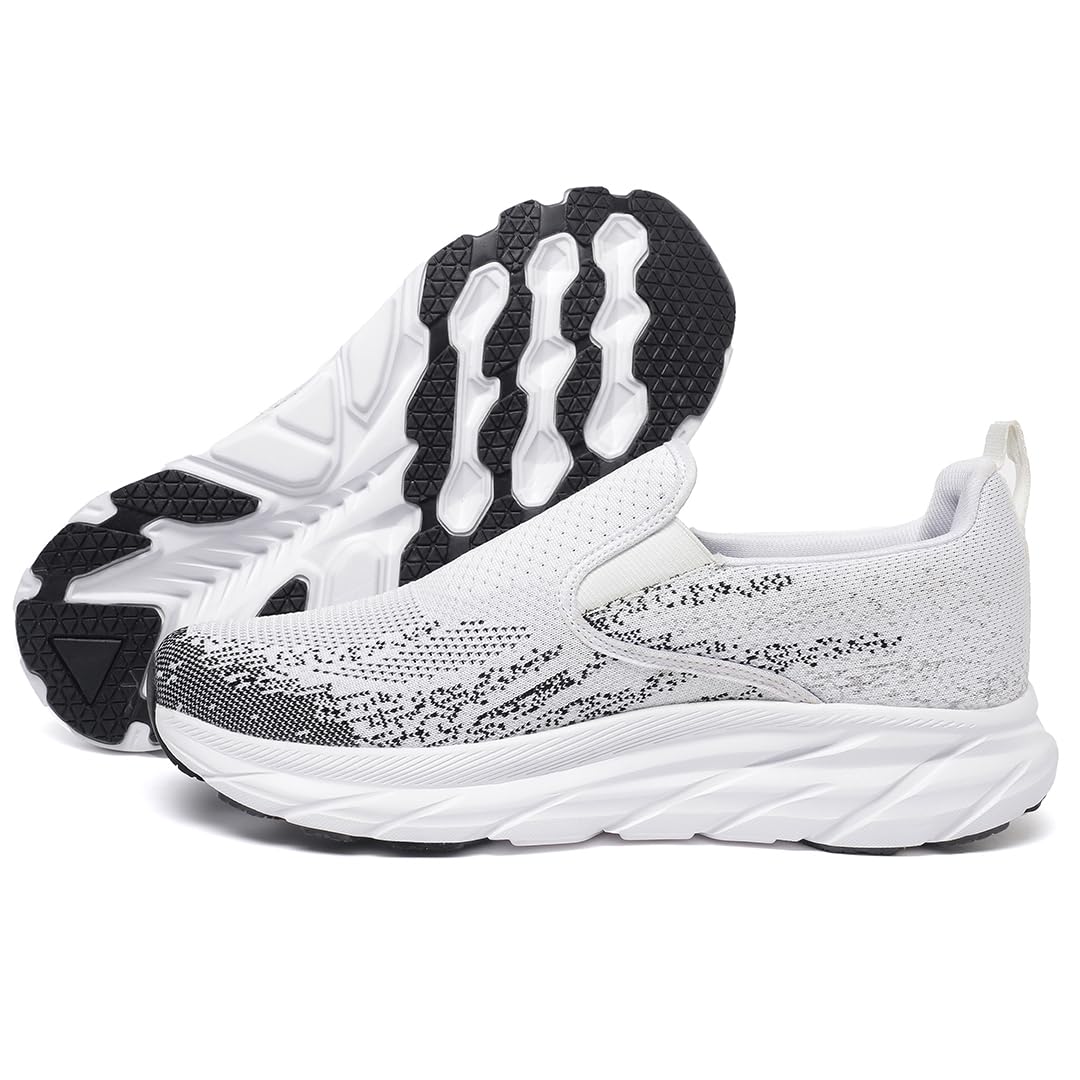 AVANT Men's GeoStride Slip- On Walking Shoes-Breathable Mesh, Lightweight, Multi Directional Flexibility, Shock-Absorption Technology, Enhanced Cushioning, Walking Footwear (AVMSH187CL01UK8_Grey) 4