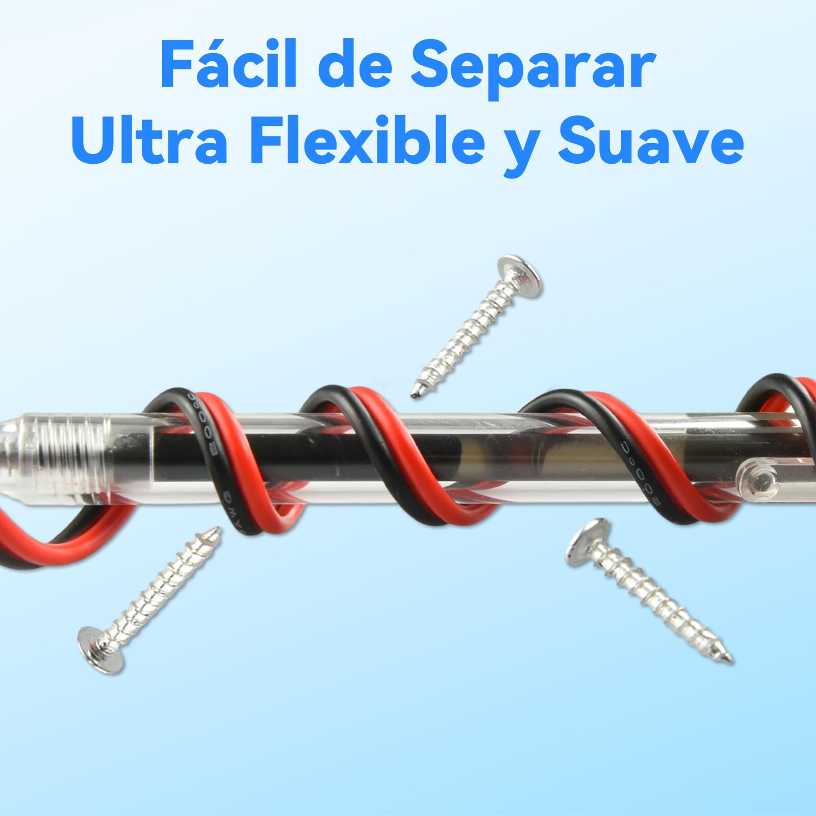 20M Cable Silicone 0,75 mm² Rojo-Negro 18AWG Flexible | Cable de cobre estañado, Flexible, Resistente a altas temperaturas