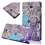 Seedan Elephant Painting Case for Samsung Galaxy Note 4 Protective Hard Slim Design Cover Skin Super Light