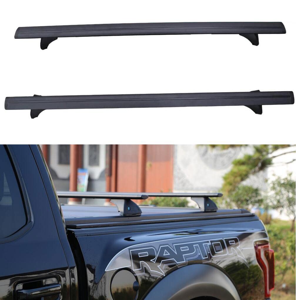 2 Pcs Roof Rack Cross Bars for Truck Bed, Adjustable Truck Bed Racks Bars Work with Retractable Tonneau Covers
