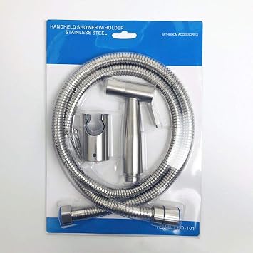 Handheld toilet sprayer Easy to install-adjustable pressure control 304 stainless steel spray gun Toilet diaper sprayer Three-piece set