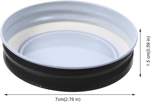 Miniatura 4 de Hemoton 2 sets tapas de tarro de hojalata 2.756 in boca regular reutilizables tarros sellos para 12 piezas x 2