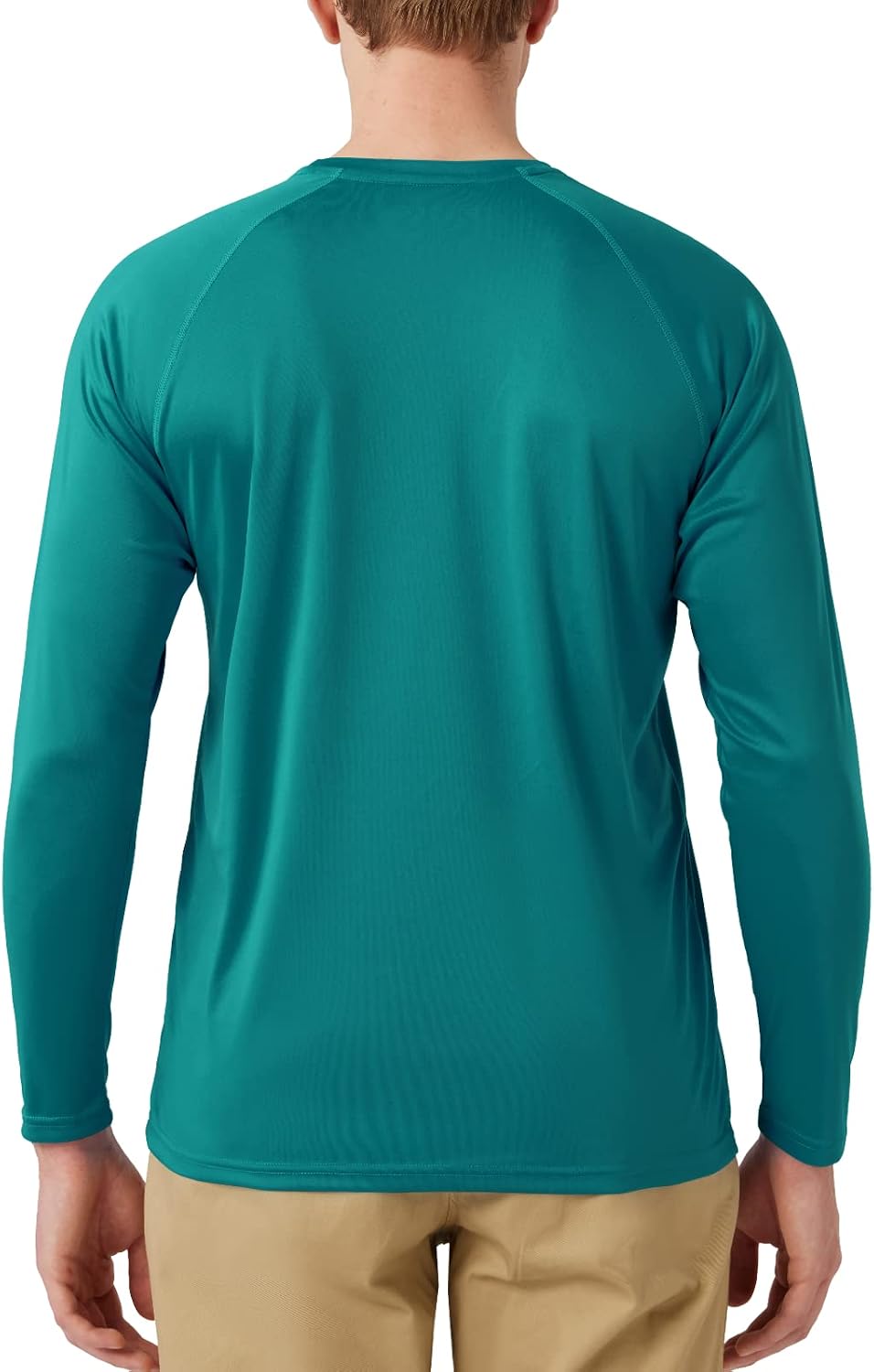 Men’s UPF 50+ Rash Guard Swim Shirt Long Sleeve Moisture Wicking Quick Dry Lightweight Wrinkle-Resistant