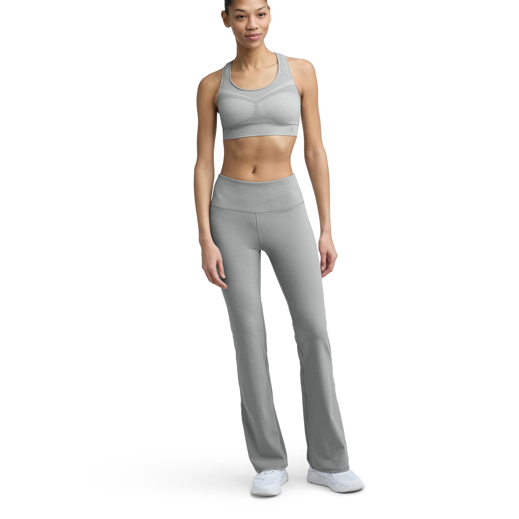 Champion Damski biustonosz sportowy Spot Comfort z pełnym wsparciem (1 opakowanie), Oxford Grey Heather, M