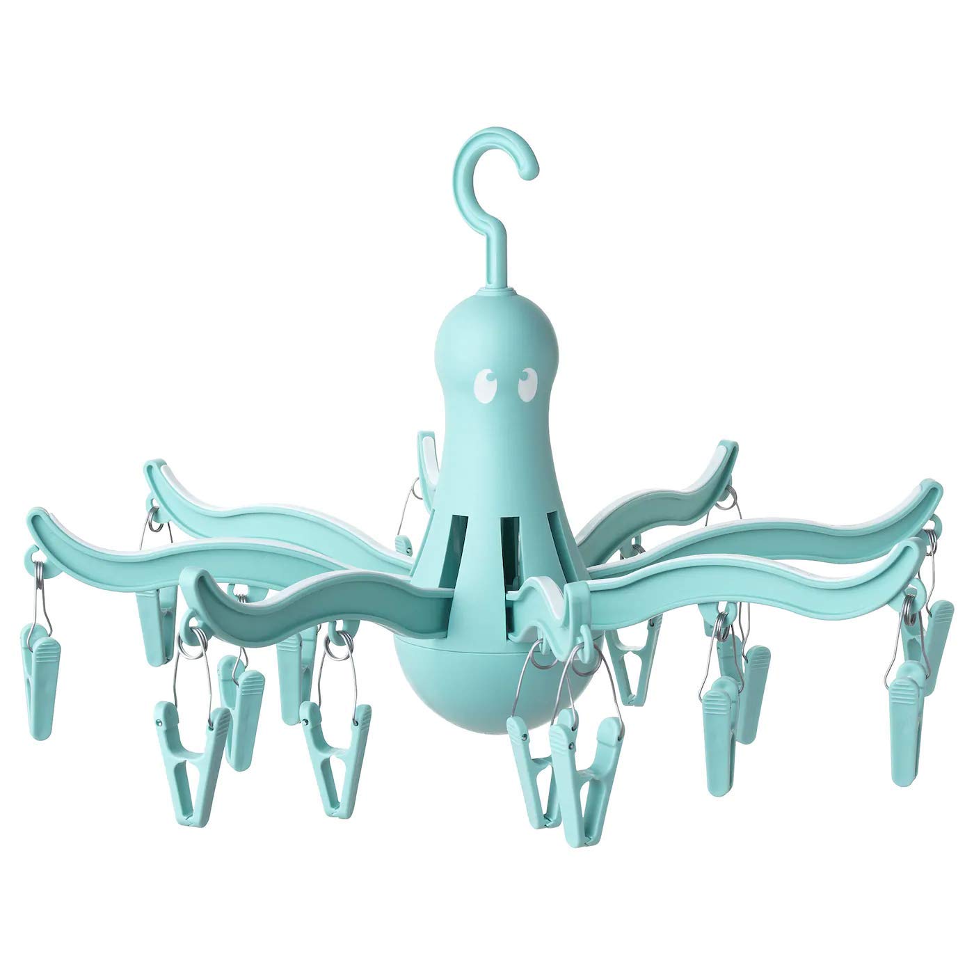IkeaPRESSA Hanging dryer 16 clothes pegs, turquoise