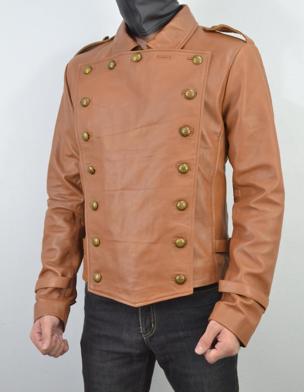 The Rocketeer Brown Leather Jacket - 90's Movie Billy Campbell Leather Outfit - Brown Regular Fit Costume Outerwear