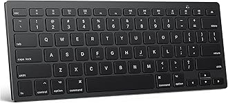 OMOTON Bluetooth Keyboard Compatible with Mac, Compact Wireless Keyboard Compatible with MacBook Pro/Air, iMac, Mac mini/Pro Laptop and PC (Black)