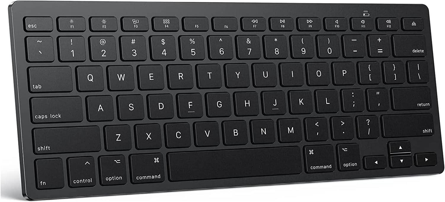 OMOTON Bluetooth Keyboard Compatible with Mac, Compact Wireless Keyboard Compatible with MacBook Pro/Air, iMac, Mac mini/Pro Laptop and PC (Black)