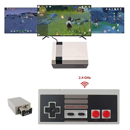 Miniatura 9 de Paquete de 2 controladores de almohadilla de juego retro con 2 unidades de cable de extensión de 9.8 ft de repuesto para Nintendo Mini NES Classic