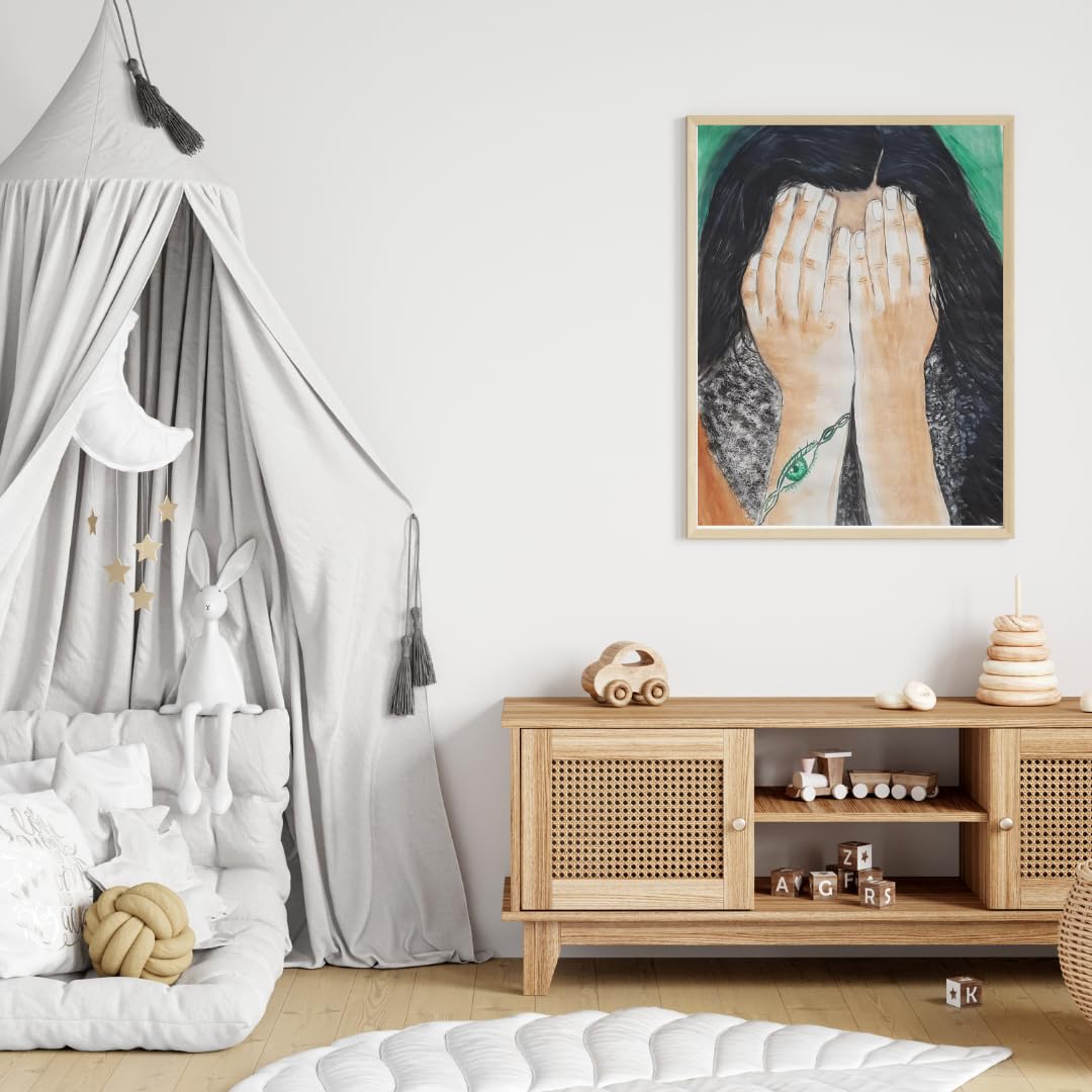 ARTOPUS Wall Art for Home Decor | Hidden, Water colour on drawing sheet | Painting for Home and Office Decoration | Acrylic Oil Painting Wall Decoration (40x29 CM)