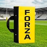 FORZA Contact & Push Rugby Pad – Rugby Tackling & Rucking Training Shield with Reinforced Handles, Weatherproof PVC Cover & Impact Foam [Junior or Senior] (Yellow, Junior)