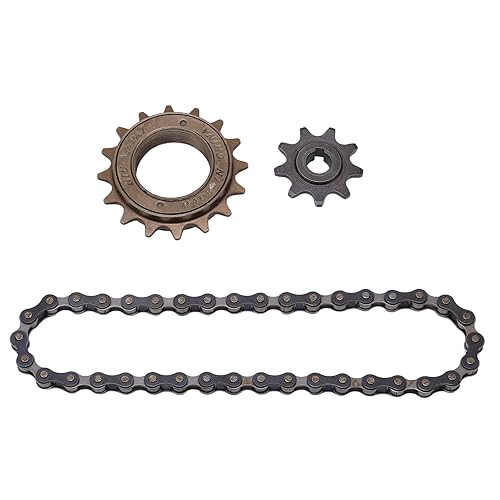 Miniatura 8 de Vbestlife Kit de cadena de rueda libre - Rueda libre de 16 dientes, piñón de 9 dientes, cadena de 38 secciones para accesorios de modificación de