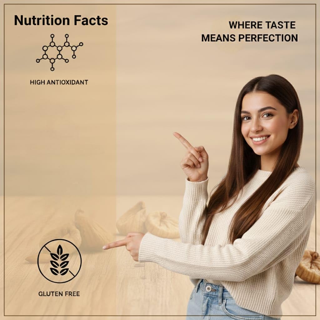 Natural Dried Anjirs 200 Gms Pouch Pack | Dry Fig for Healthy Snacking, Dieting & Breakfast | Rich Source of Fibre Calcium And Iron | High In Minerals | Ideal for Giftings