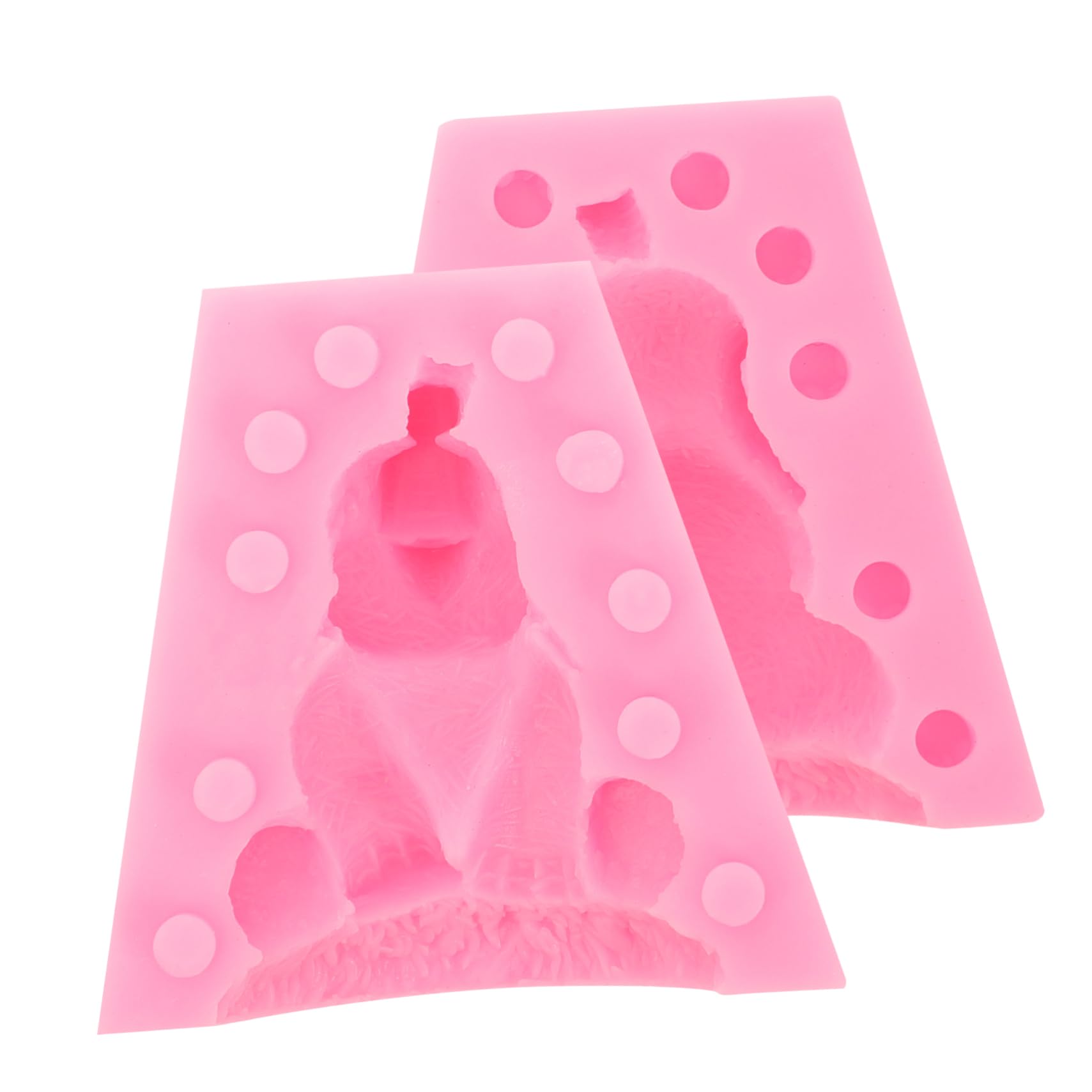 TEHAUX 5 Ensembles Moule Éléphant Fonderie pour Moule De Moulage D'éléphant Artisanat Mignon Moule Fondant Moule À Modeler Éléphant Rose Gel De Silice 2 Pièces * 5