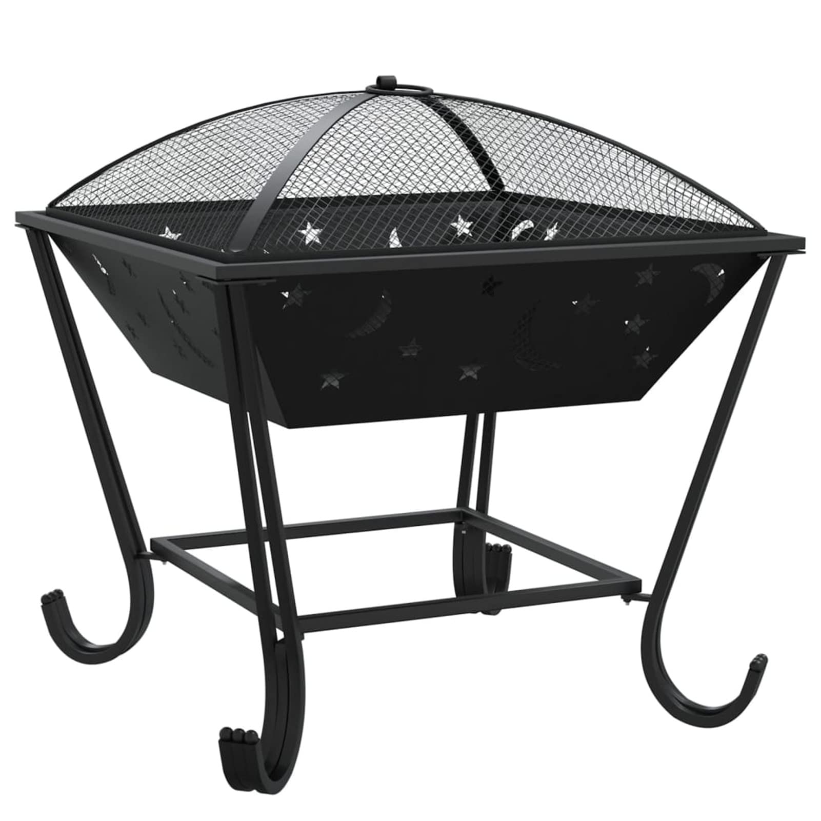 Gecheer Brasero con atizador Acero XXL 50 cm,Brasero Exterior para Jardín y Terraza TY-1