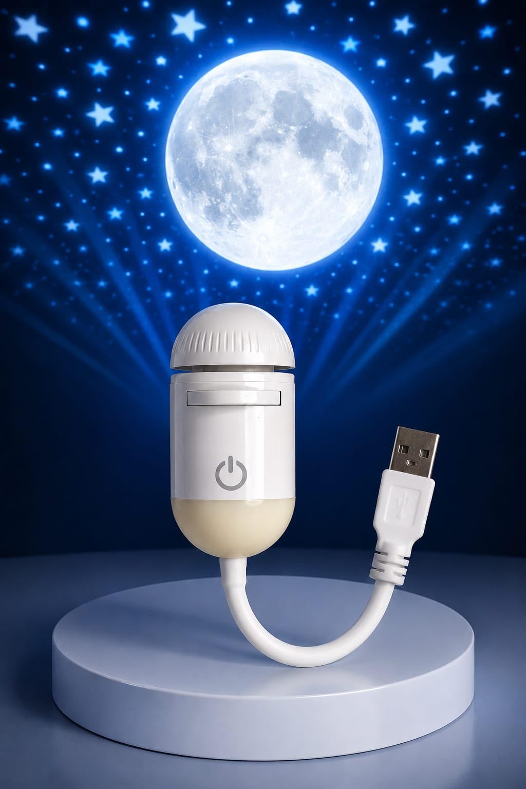 Galaxy Mini Star Projector Night Lamp Touch Control | 2-in-1 Starry Sky Projector & Soft Night Light | Nebula Mood Light for Bedroom, Kids Room, Living Room & Home Décor (2 Slide (Moon & Galaxy))-image-26