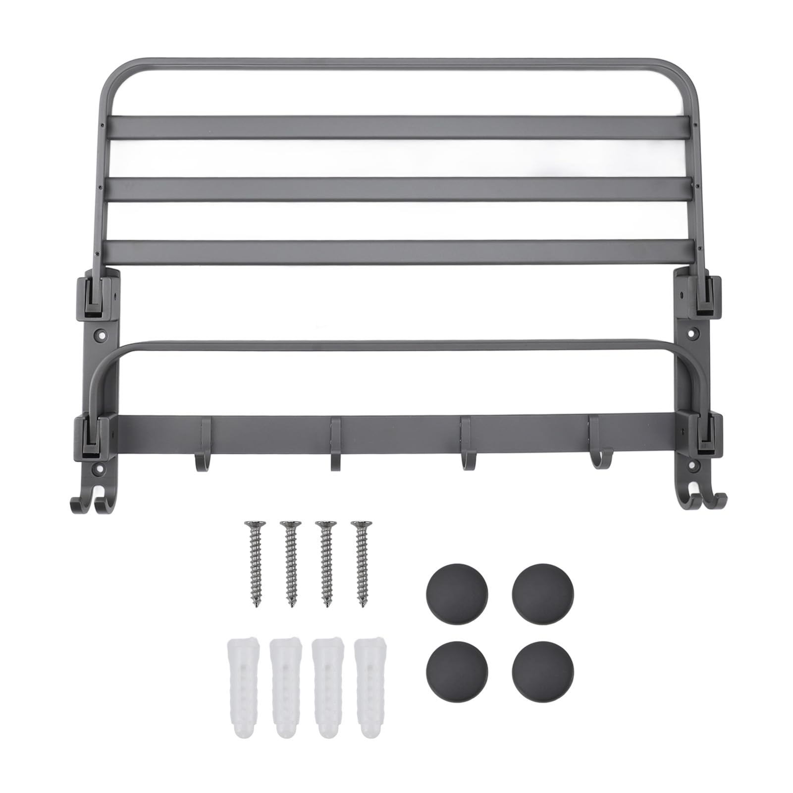 Étagère de serviette en aluminium spatial antirouille pour salle de bain