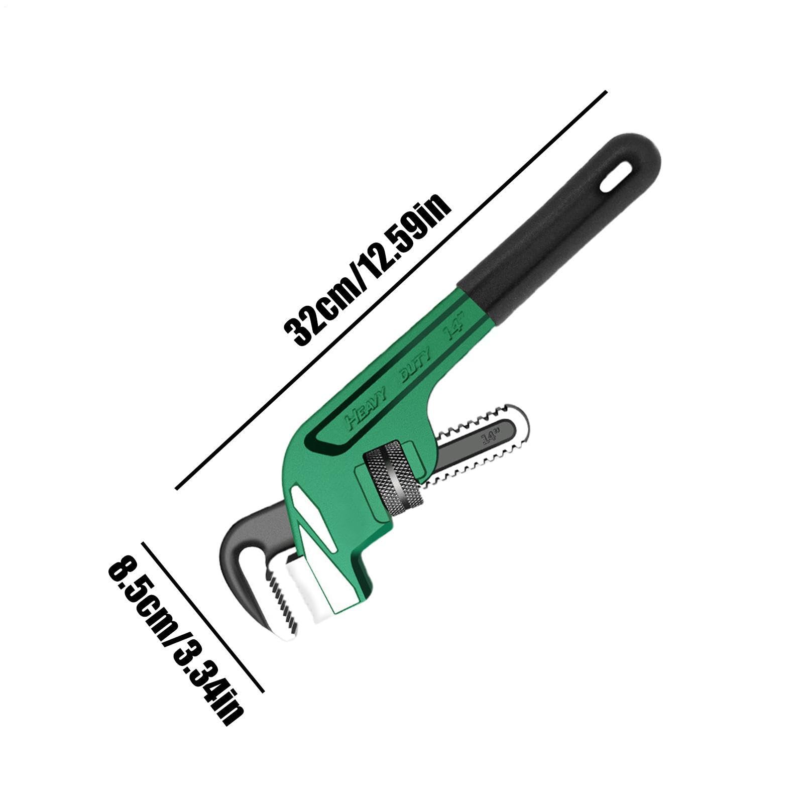 Llave de fontanería recta – Llave de tubo ajustable de 20 – 32 cm, fuerza industrial | Accesorios de hardware versátiles y duraderos para instalaciones domésticas, talleres de construcción, profession