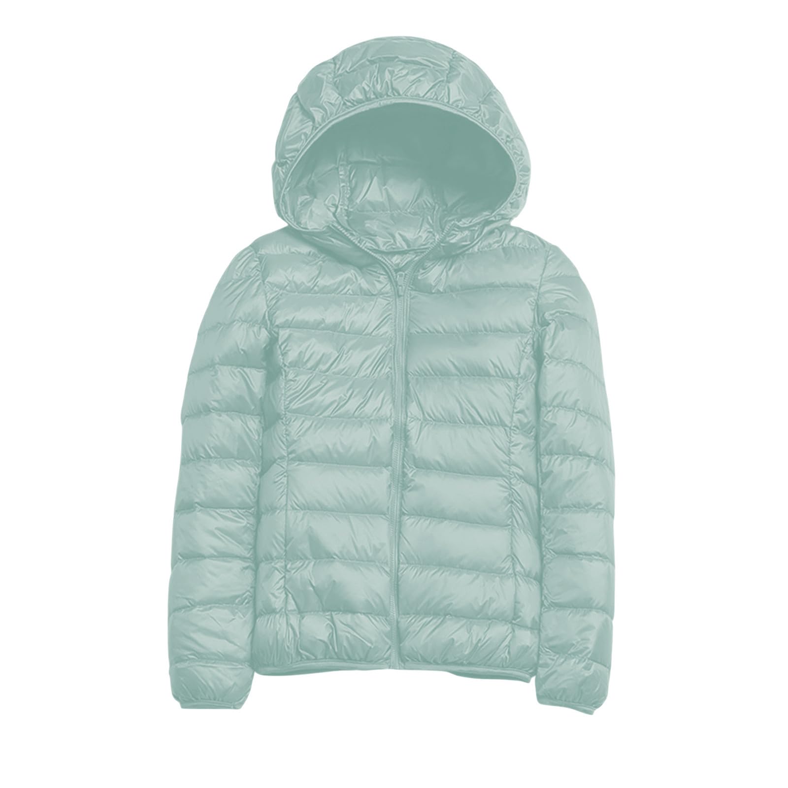 Generisch Christmas - Giacca in similpelle da donna, leggera, calda, con piumino, isolamento termico invernale, alla moda, colore bianco, per l'uso quotidiano