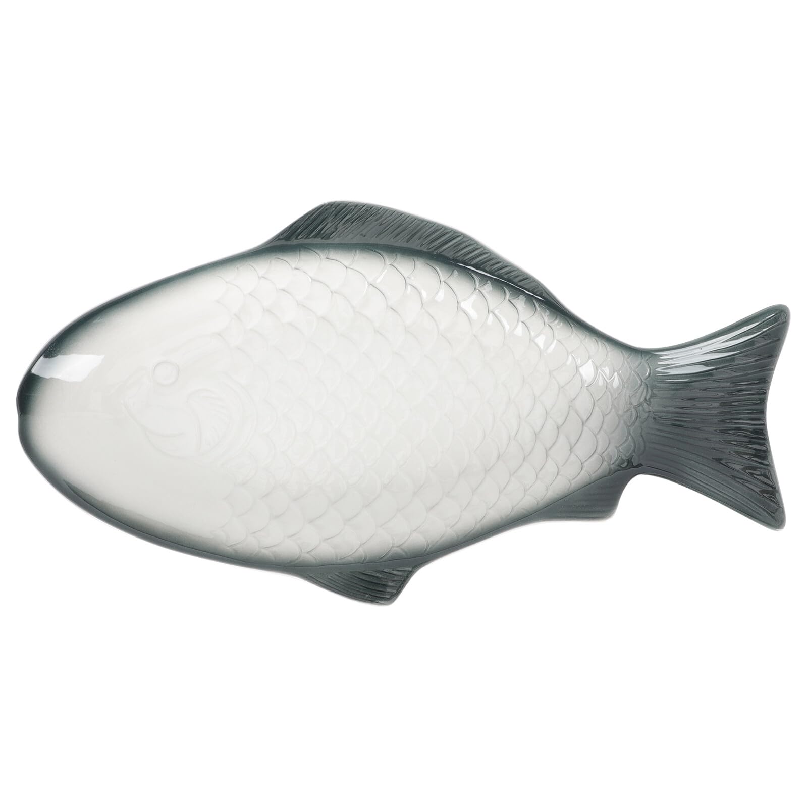 Toyvian Piatto Forma di Pesce al Vapore Piatto Decorativo per Alimenti in Ceramica per Servire Pesce Frutti di Mare e Antipasti Realizzato in Buona qualità Sicuro e Durevole
