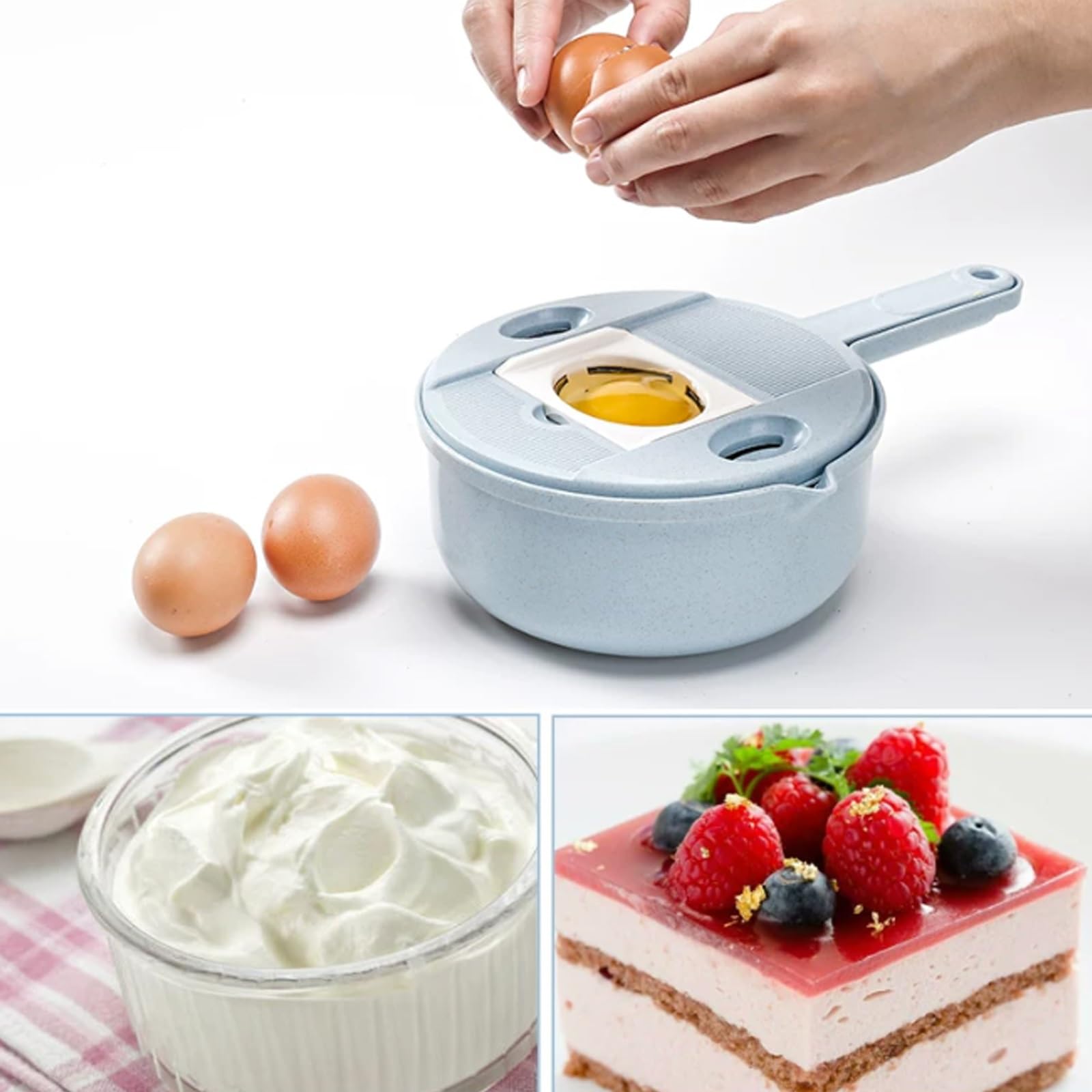 Mandolina de Cocina Profesional Regulable, Cortador de Verdura Manual en Acero Inoxidable, Material PP, Portátil con Protector Mano, 4 Cuchillas Intercambiables para Rallar