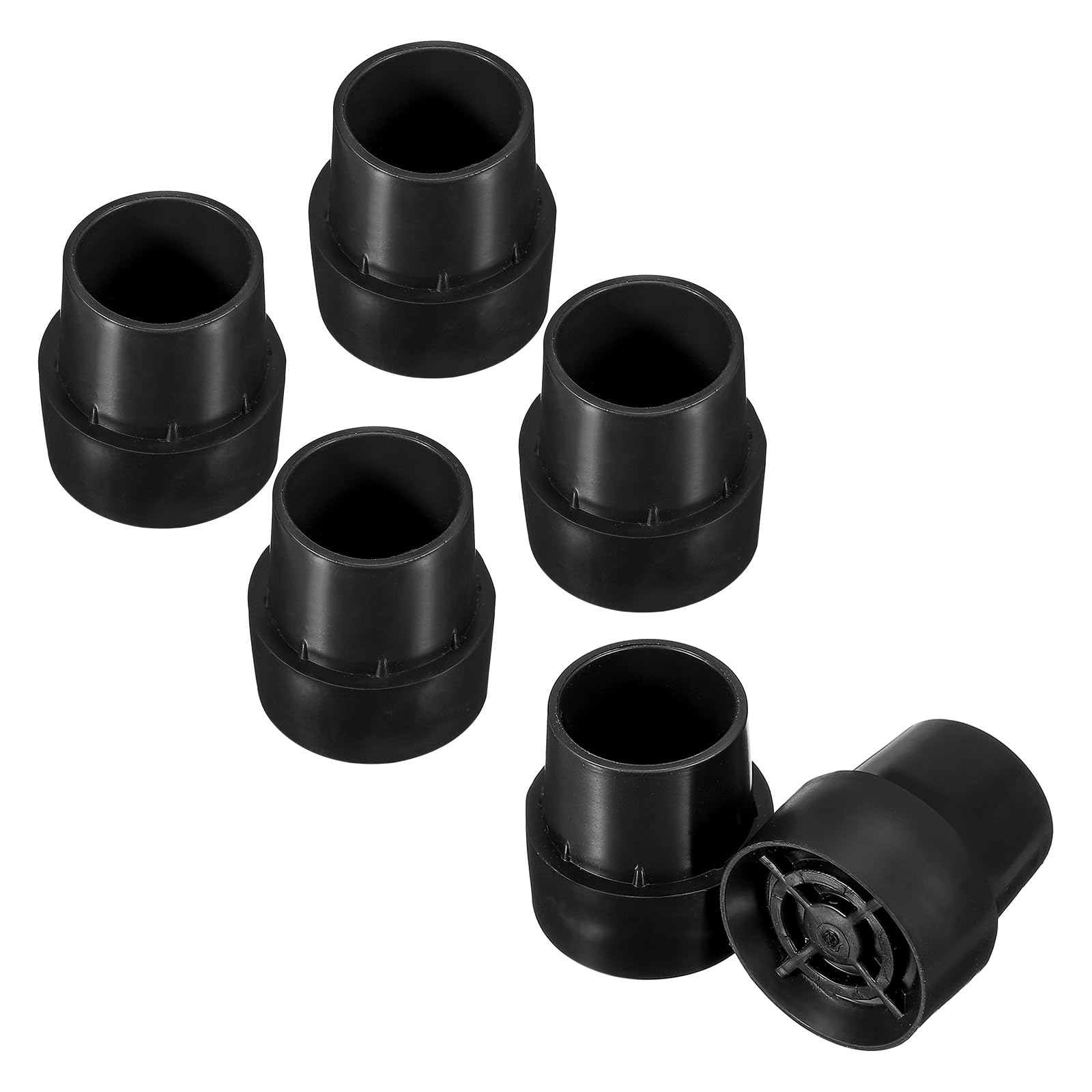 YELARXI Mini Trampolines Leg Caps, 6Pcs & 1" Dia & Rubber Caps Tips Non-Slip Foot Pads Fitting for (Chair Leg Sleeve/Trampolines Parts Replacement)