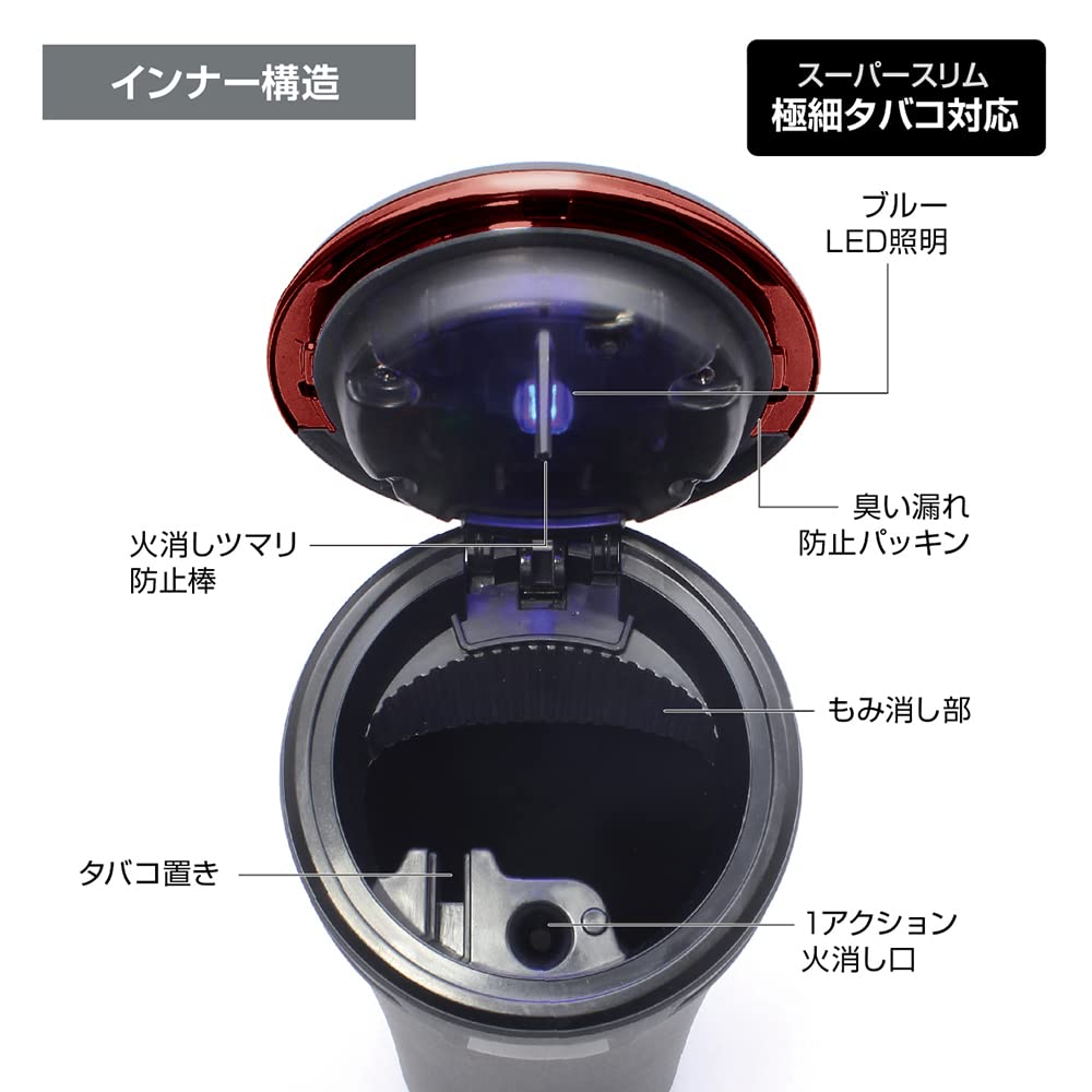 Amazon.co.jp: Tsuchiya Yac Car Supplies ZE-73 Big Carbon Ashtray