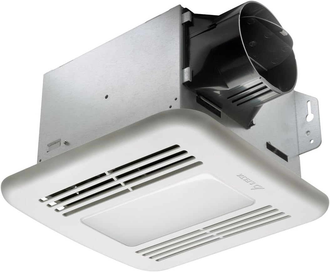 Delta BreezGreenBuilder GBR80LED 80 CFM Exhaust Bath Fan/Dimmable LED Light