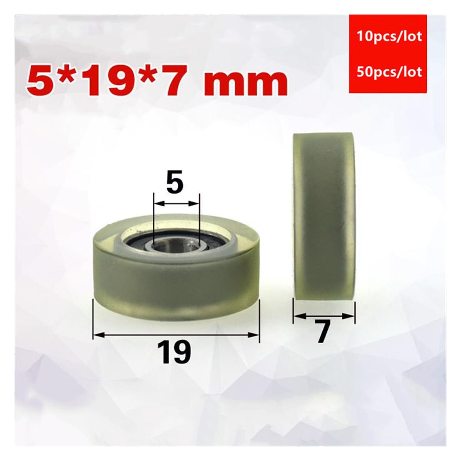 10/50 Szt. 5 * 19 * 7mm Powlekane Łożysko 605-2RS Szuflada Prezentacja Rolkowe Koło Pasowe 5x19x7 Mm | 10pcs