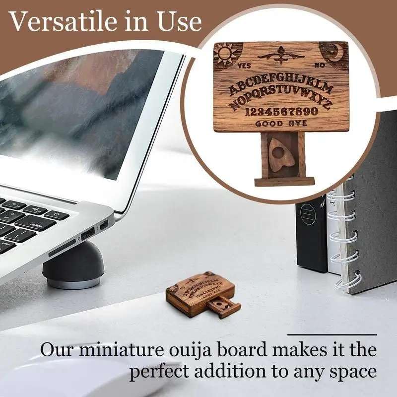 Image of Zyvola Authentic Mini Ouija Board: Spirit Board Game for Witchcraft, Divination, & Gothic Home Decor#3103