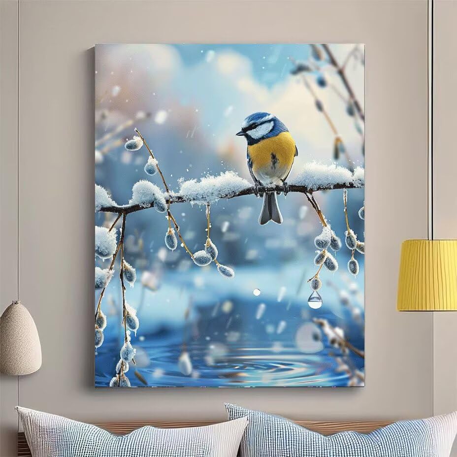 Broderie Diamant kit Complet Oiseaux 50x65cm Diamond Art
