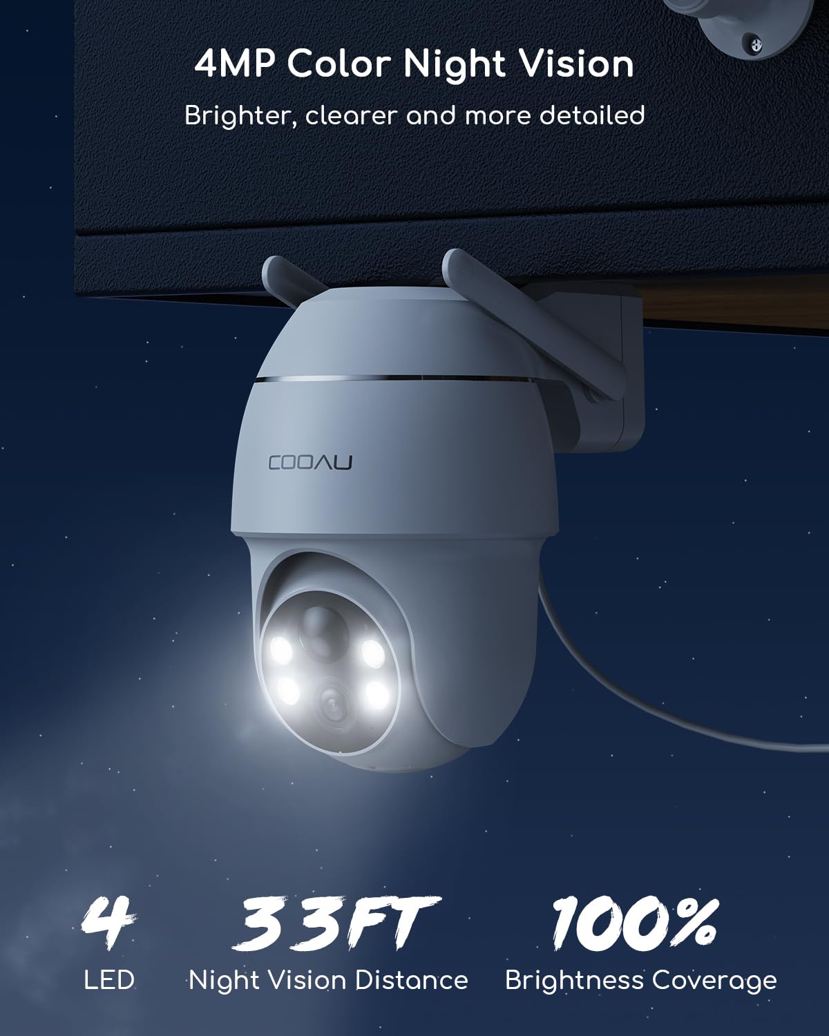 Amazon.com : COOAU Solar Security Cameras Wireless Outdoor
