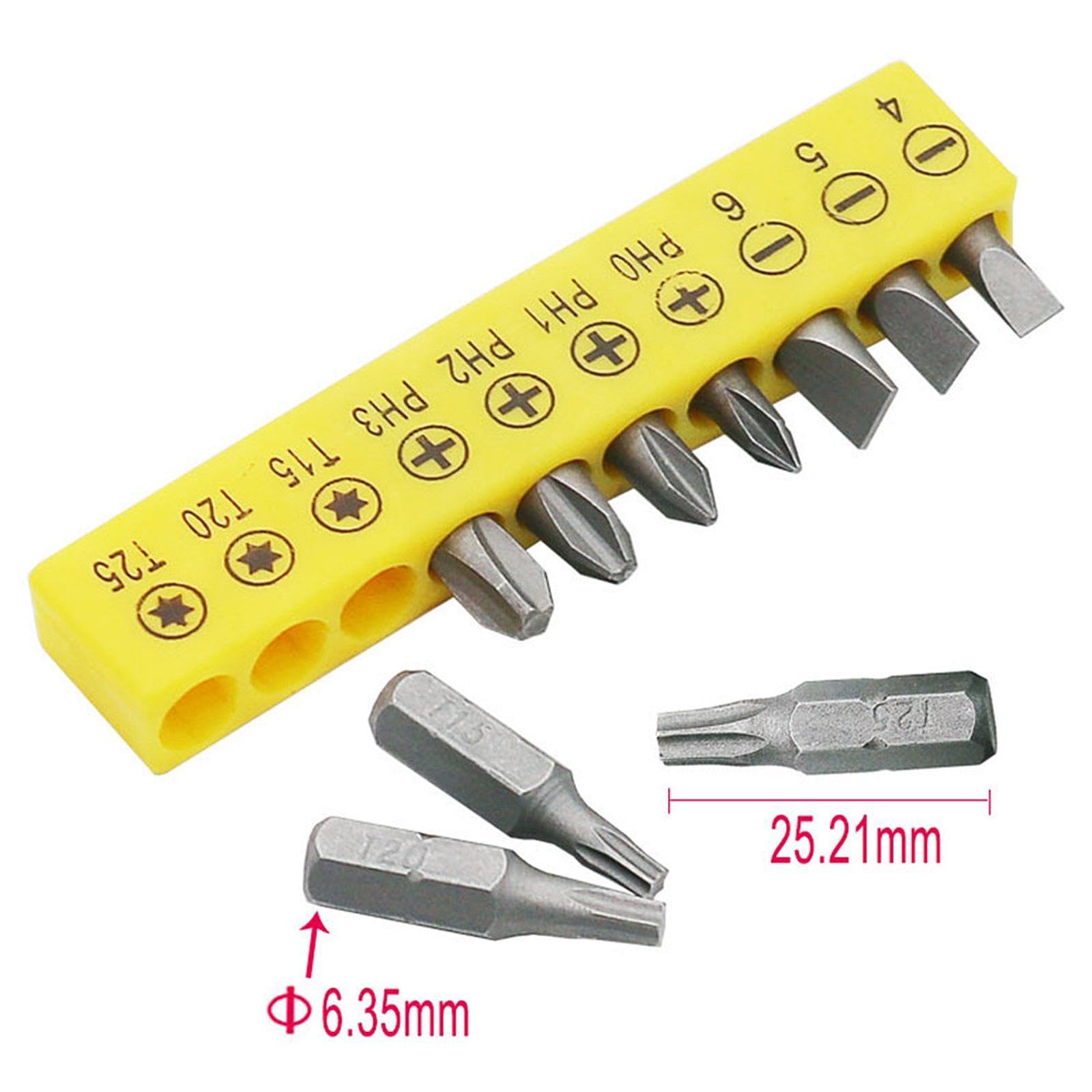 predolo Set Pezzi Cacciavite a Bussola Esagonale Doppia Testa Da 1/4 Pollice con Manico Gomma Antiscivolo per Riparazione di Elettrodomestici Elettronic, 6 pezzi