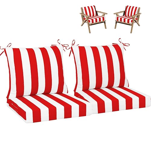 Outdoor Deep Seat Cushion Set, 24x24 in Waterproof Fade Resistant