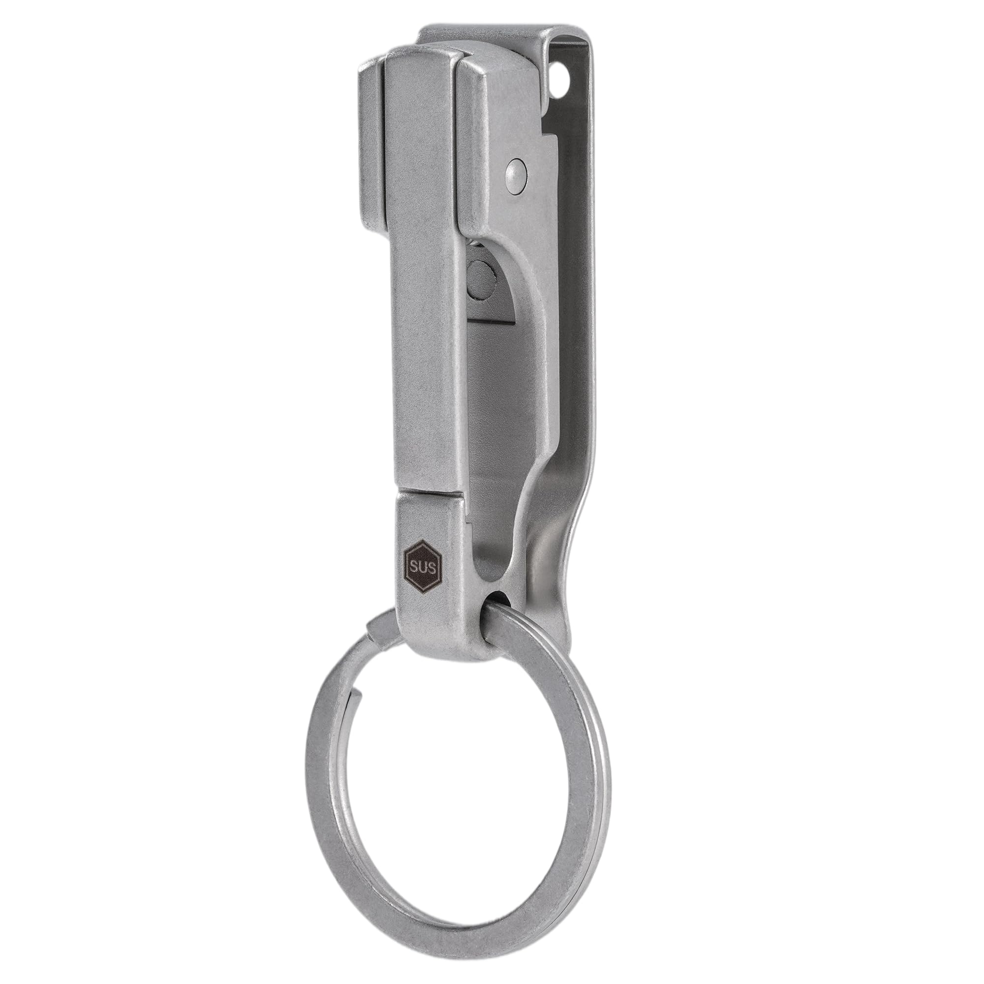 KeyUnity KS02 EDC Gürtel Schlüsselanhänger Clip Schnellverschluss, Edelstahl Duty Belt Schlüsselanhänger Halter für Hosen, Jeans, Hosen