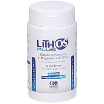 Bio-health Lithos® PLUS – Integratore Alimentare a Base di Citrato di Magnesio e Potassio con Zinco, Supplemento di Potassio, Magnesio e Zinco da Citrati senza Glutine, Lattosio, 60 Compresse Retard