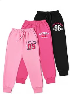 Trampoline Girls Trackpants with Cute Prints | Soft Cotton Joggers with Drawstring & Two Pockets Price In India