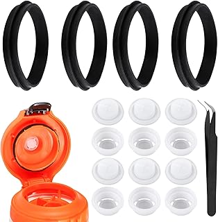 6pcs Dispensing Valves Replacement for Gatorade Water Bottle, Silicone Gasket Lid Insert, Bottle Rubber Seal O Ring Replacement Part Accessories for Gatorade 32oz Squeeze Bottle & 30oz Gx Bottle