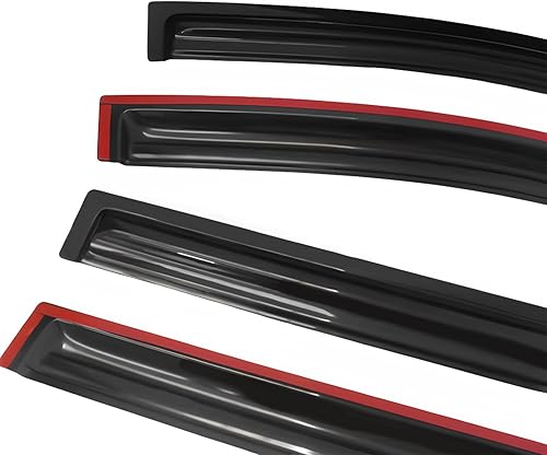 Miniatura 5 de IKON MOTORSPORTS, 2006 - Viseras de ventana compatibles con Honda Odyssey 2005-2010, juego completo ahumado JDM Stick On