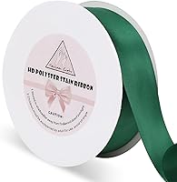 Vista 11 de Cintas de satén de doble cara rojo intenso de 5/8 pulgadas, 50 yardas, cinta de poliéster HD, para envoltura de regalos de boda, floristería