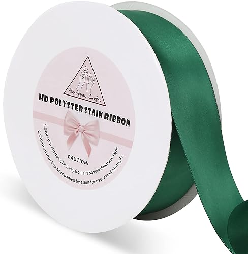 Miniatura 11 de Cintas de satén de doble cara rojo intenso de 5/8 pulgadas, 50 yardas, cinta de poliéster HD, para envoltura de regalos de boda, floristería