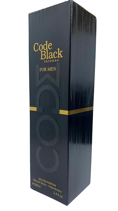 9 O'CLOCK Code Black Intese Men's Cologne 3.4 Fl. Oz. Eau de Parfum Spray