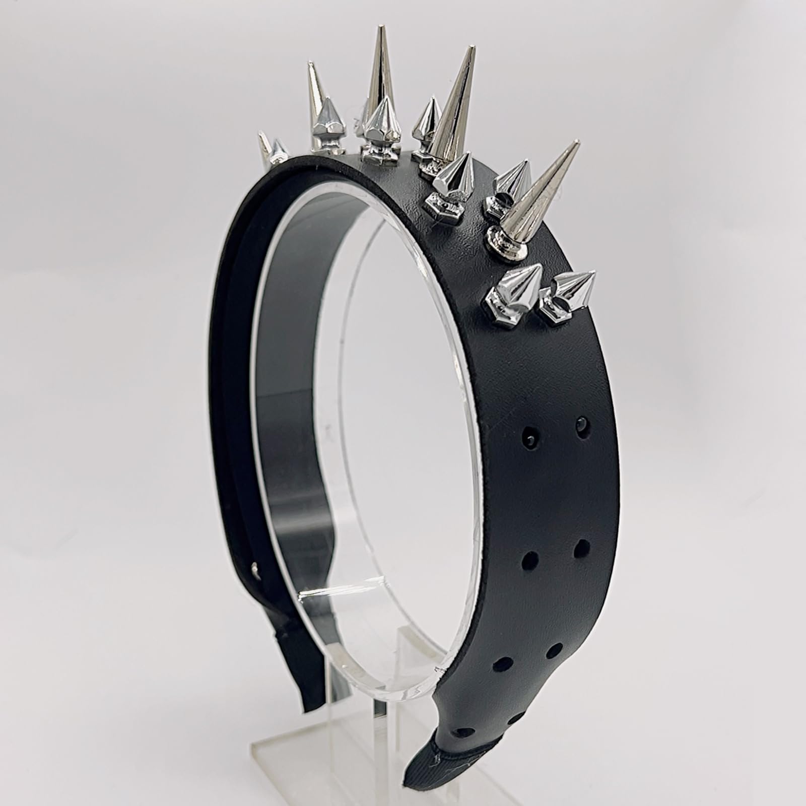 Women Leather Headband Gothic Spiked Punk Hairband Steampunk Accessories Amazon.com : ATekatac Women Leather Headband Steampunk  main image 2