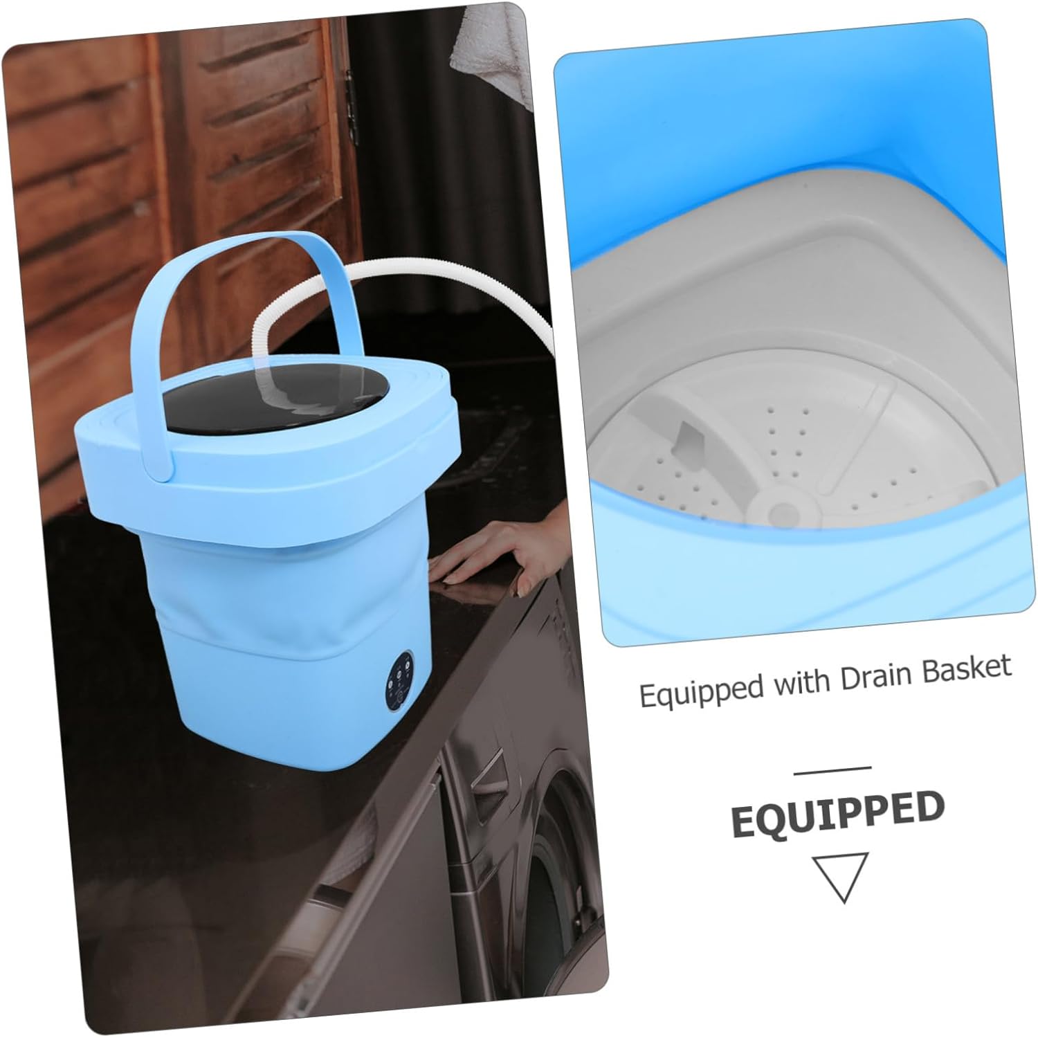 Machine Mini Washing Machine Portable Folding for Home Dorm Rv Energy-efficient Spin Dry