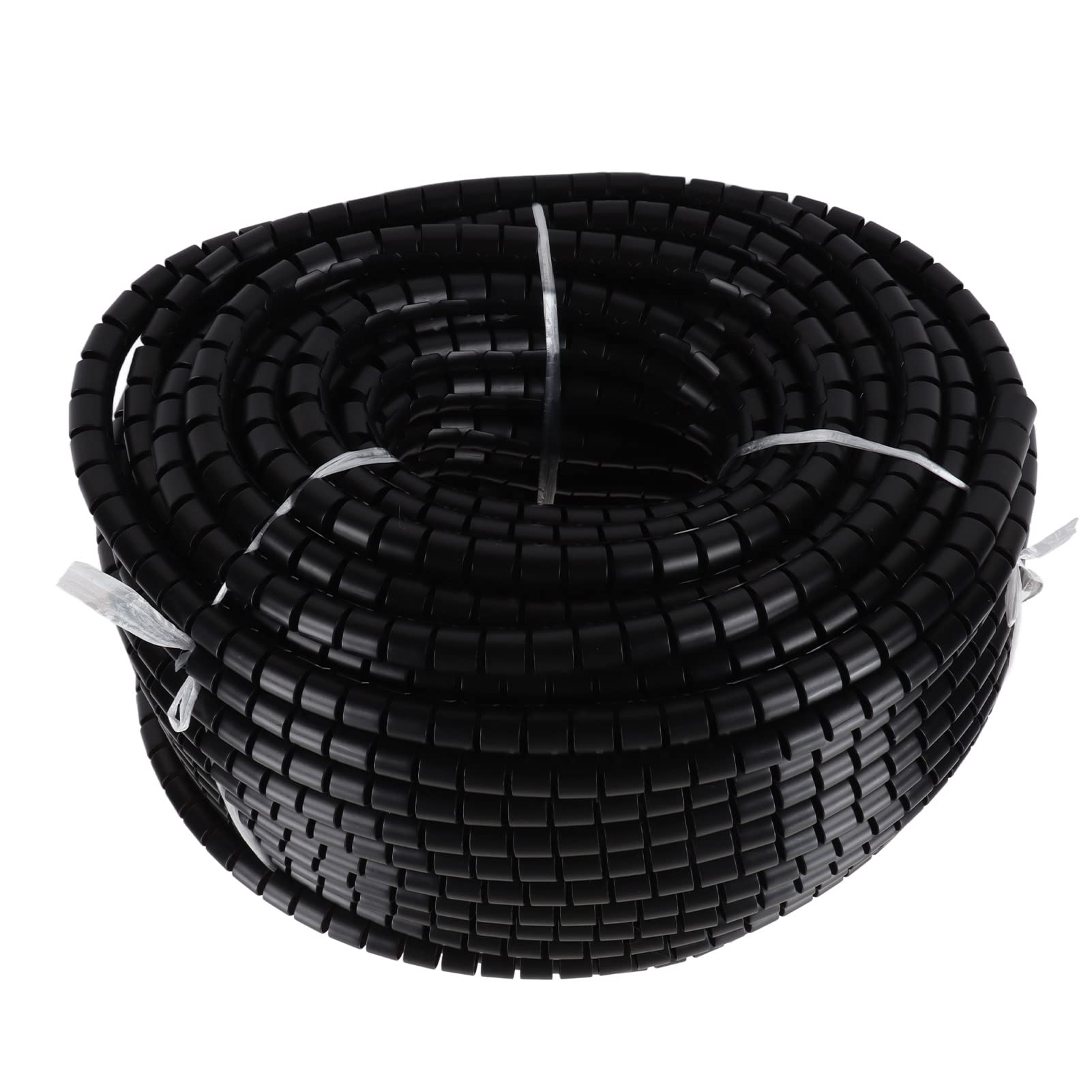 Gaine de Câble Enroulée, Manchons de Protection de Fils de Dérivation Résistants aux Acides Noirs et aux Alcalis, Solides pour la Protection (Diamètre 22mm 50m)
