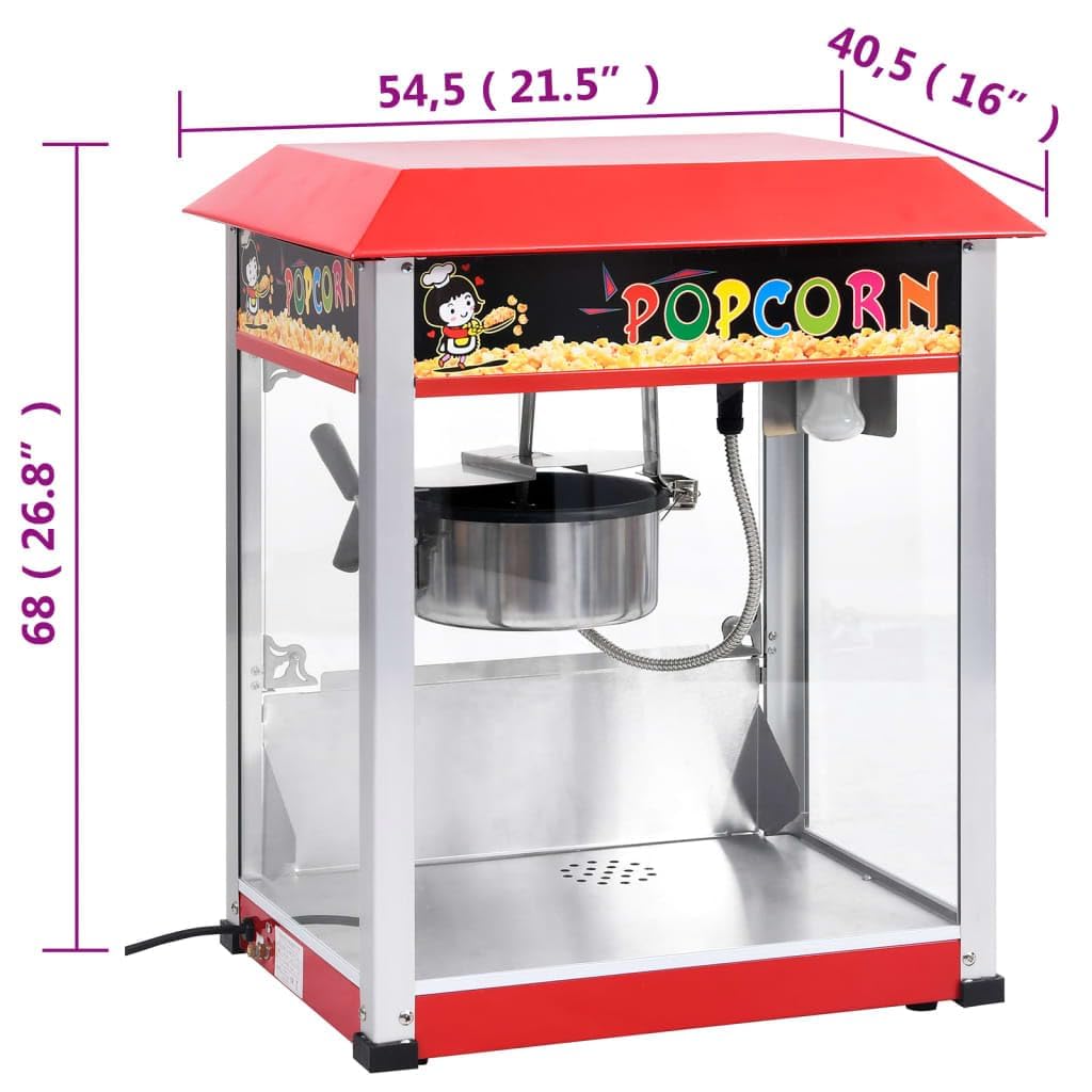 Máquina para Hacer Palomitas de Maíz con Olla de Teflón Fabricante Cocina Profesional Calentamiento Comercial Doméstico Cine 1400 W