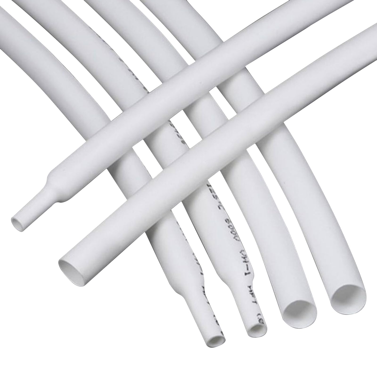 UpGBRF PE Heat Shrink Tubing Cable Shrink Tubing Wrap Tube 2:1 Shrink Ratio for Tool Coating, 7Mm Diameter,White